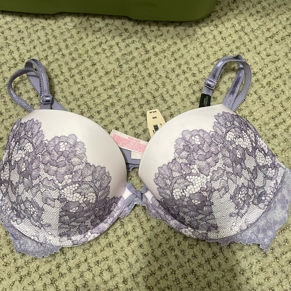 Lavender Lace Push-Up Bra - Women Intimates